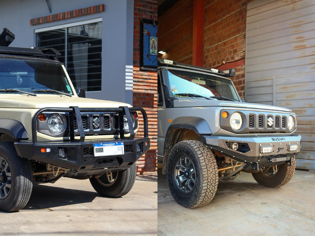 Paragolpe S4X4 instalado en Suzuki Jimny Paraguay